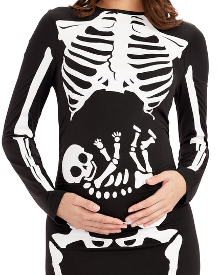 Pregnant Skeleton Maternity Costume Dress