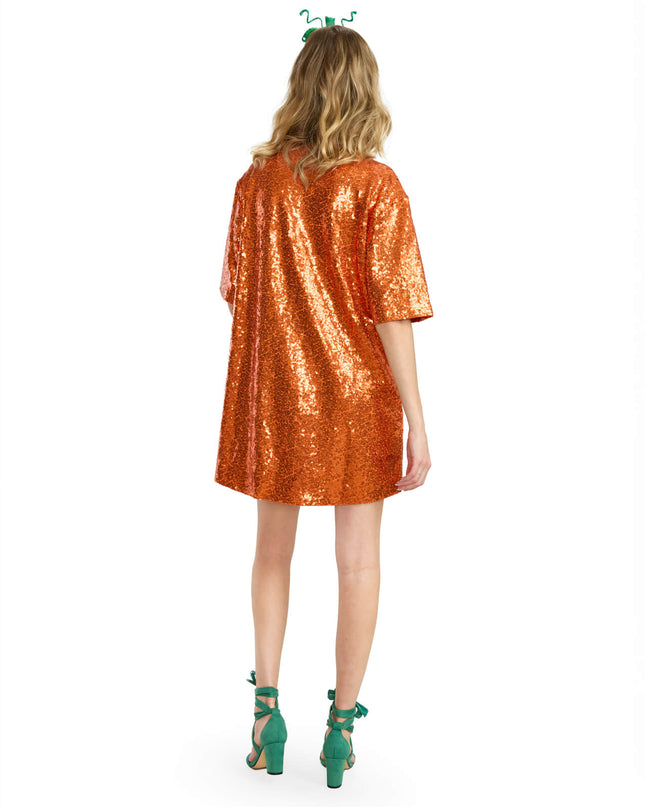 Sequined Pumpkin Costume Dress