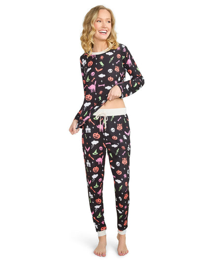 Women's Black Magic Halloween Pajama Set