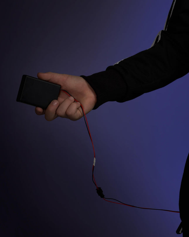 Boy's Neon LED Light Up Skeleton Costume