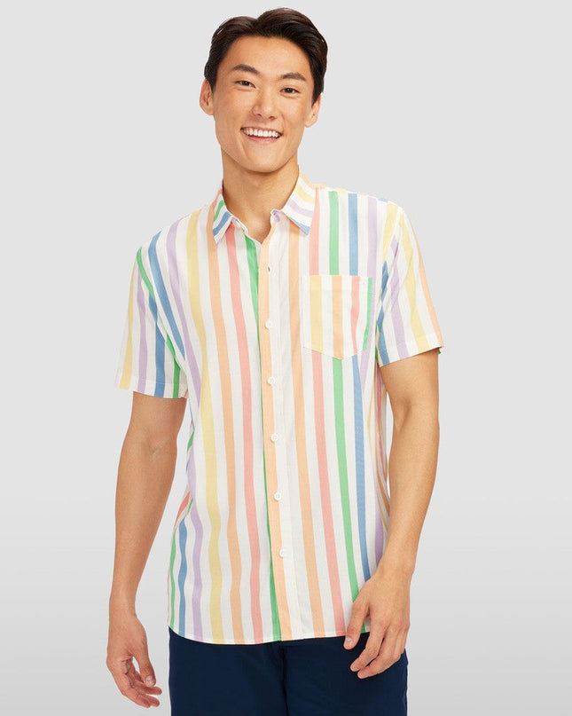 Vintage Rainbow Button Down Shirt