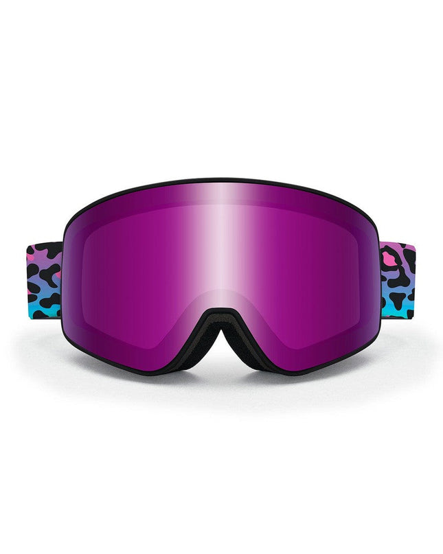 90's Leopard CASCADE Snow Goggles