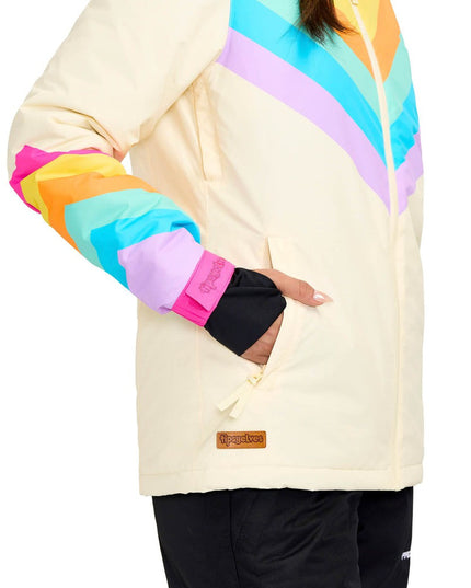 Women's Retro Rainbow Winter Jacket