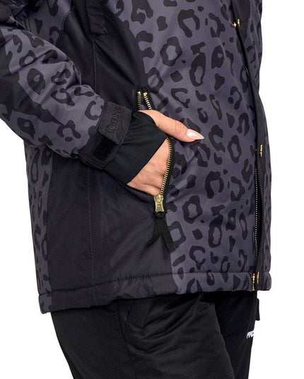 Women's Midnight Leopard Winter Jacket