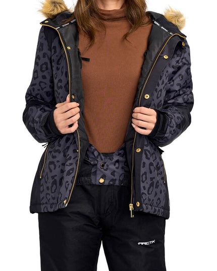 Women's Midnight Leopard Winter Jacket