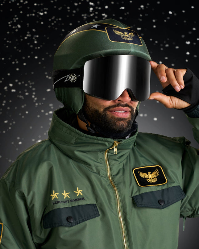 Men's Fighter Pilot Snow Suit and Helmet Cover