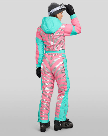 Women's Electric Zebra Snow Suit