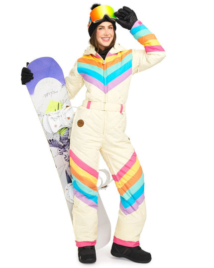 Women's Retro Rainbow Snow Suit