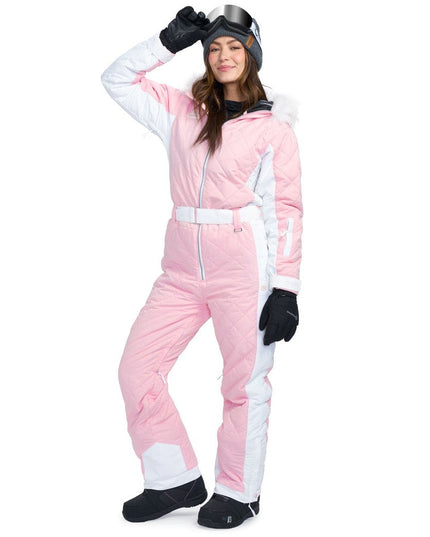 Women's Powder Pink Snow Suit