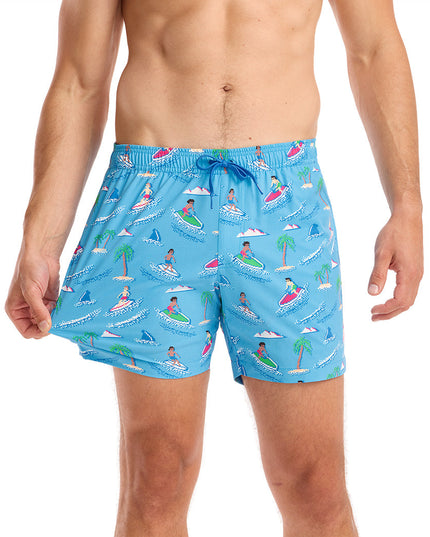 Aquaholic Stretch Swim Trunks - 6" Inseam