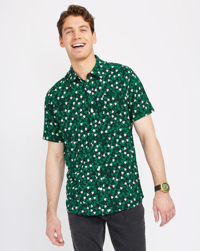 Men's Clover Confetti Button Down Shirt