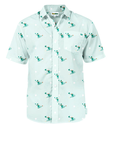 Men's Leprechaun Liftoff Button Down Shirt