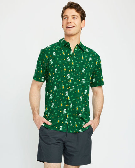 Men's Ice Cold Clover Button Down Shirt
