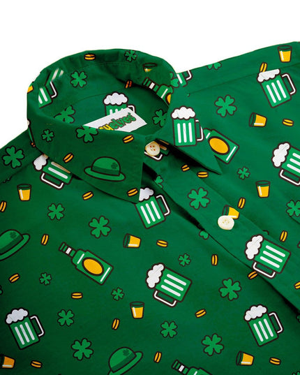 Men's Ice Cold Clover Button Down Shirt