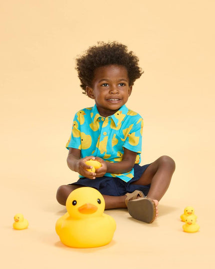 Toddler Boy's Rubber Ducky Hawaiian Shirt