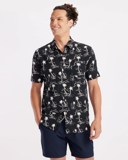 Men's Monochrome Moonlight Hawaiian Shirt