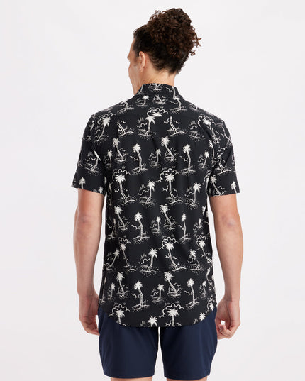 Men's Monochrome Moonlight Hawaiian Shirt