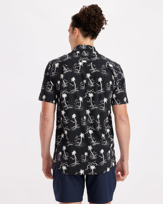 Men's Monochrome Moonlight Hawaiian Shirt