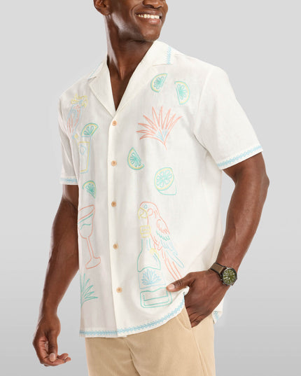 Men's Tequilin' Time Linen Cabana Shirt