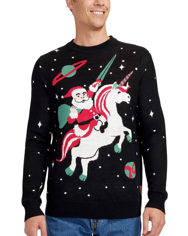 Men's Santa Unicorn Ugly Christmas Sweater