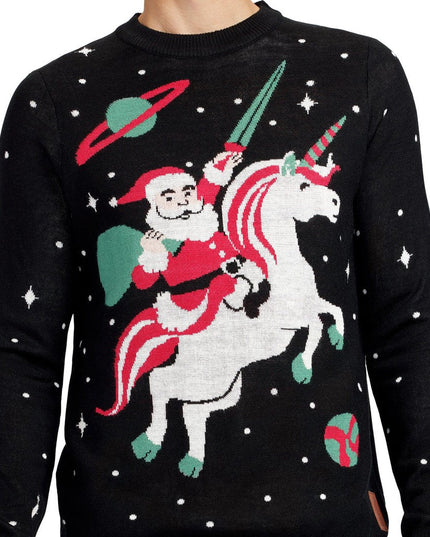 Men's Santa Unicorn Ugly Christmas Sweater