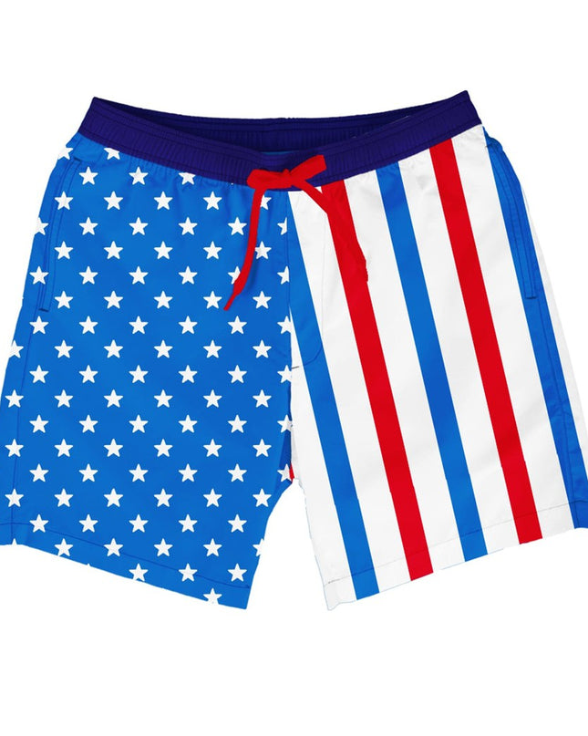 United Stripes Stretch Swim Trunks - 7.5" Inseam