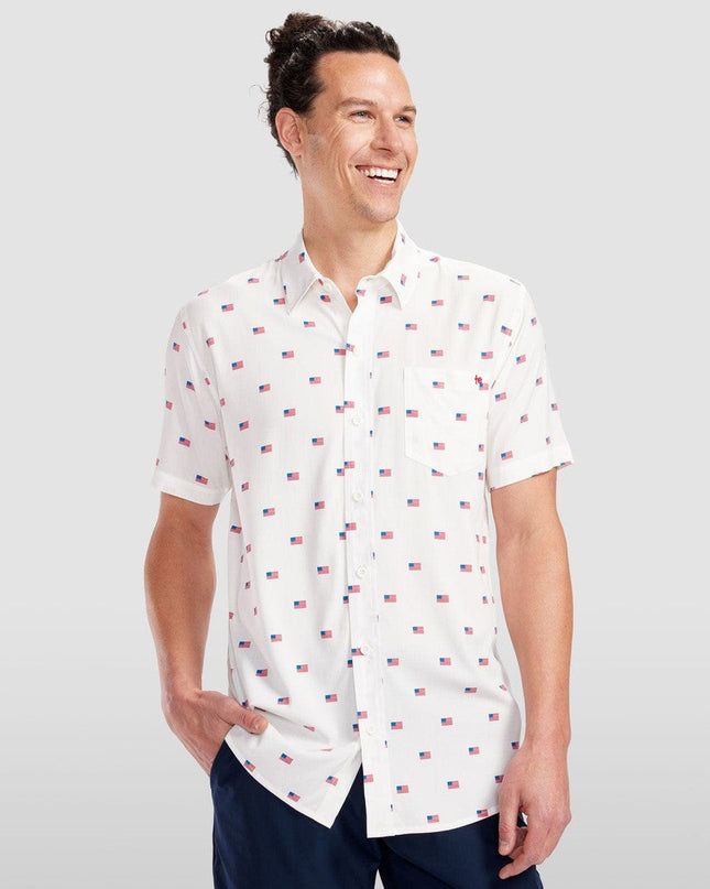 Men's USA Grand Ol' Flag Button Down Shirt