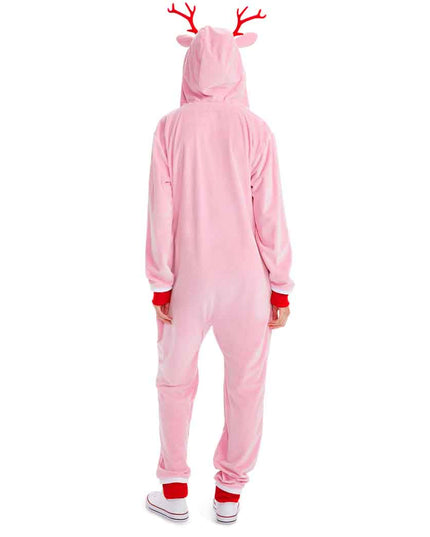 Women's Pink Rudolph Jumpsuit