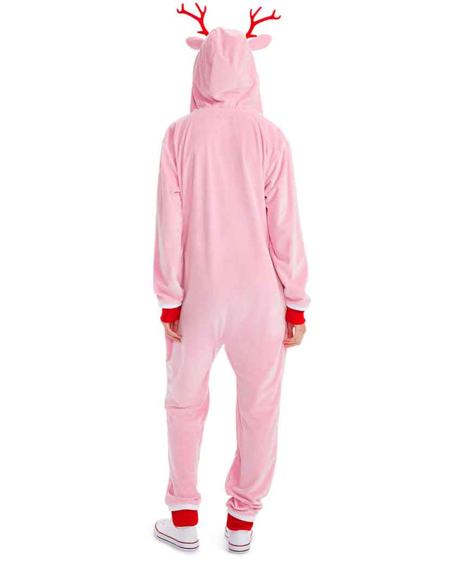 Women's Pink Rudolph Jumpsuit
