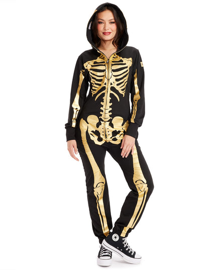 Gold Skeleton Couples Costumes