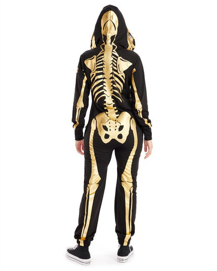 Women's Gold Skeleton Costume