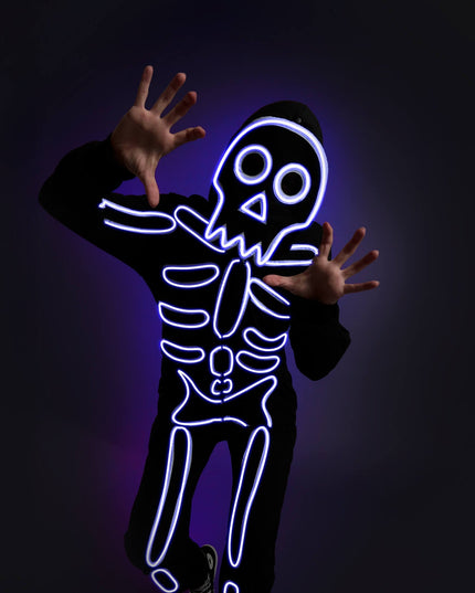 Matching Neon LED Skeleton Couples Costumes