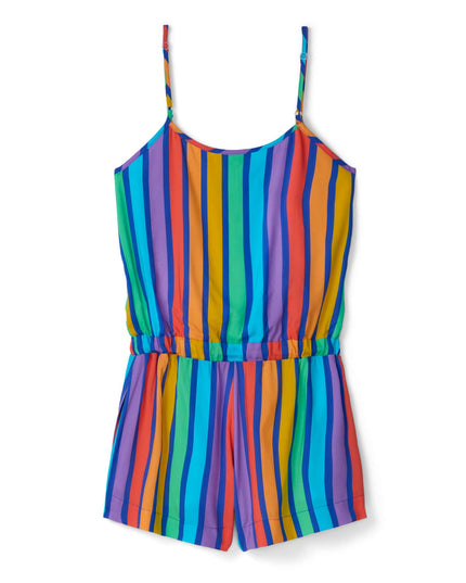 Rainbow Blast Striped Romper