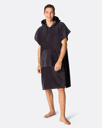 Anthrazitgrauer Handtuchponcho