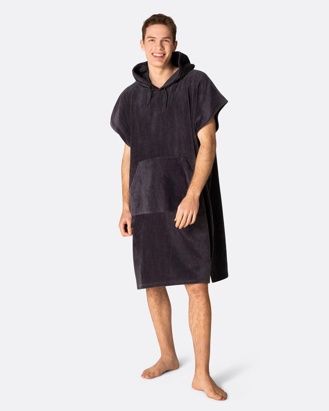Anthrazitgrauer Handtuchponcho