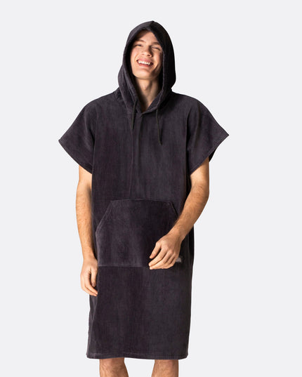 Anthrazitgrauer Handtuchponcho