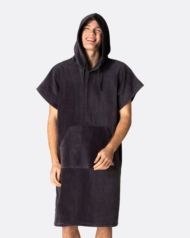 Anthrazitgrauer Handtuchponcho