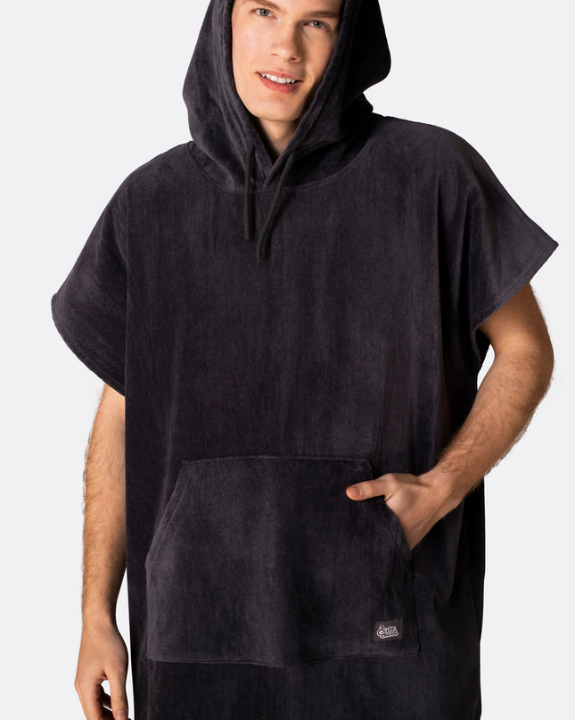 Anthrazitgrauer Handtuchponcho