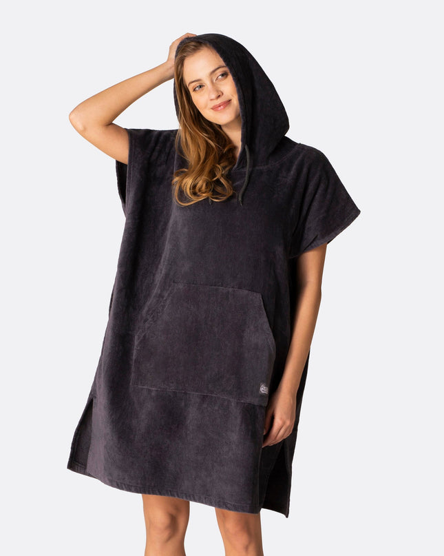 Anthrazitgrauer Handtuchponcho
