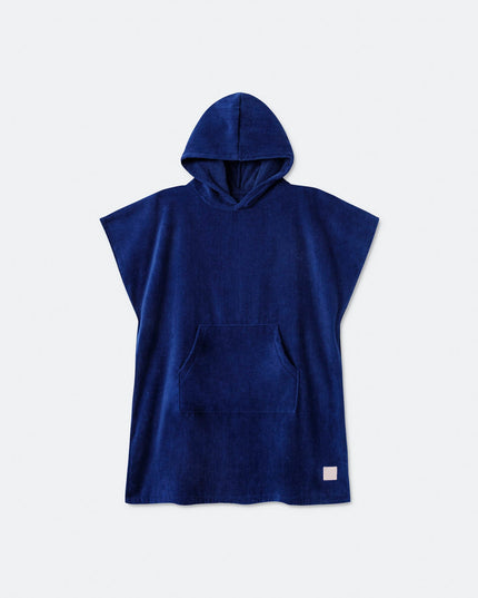 Kids' Navy Towel Poncho