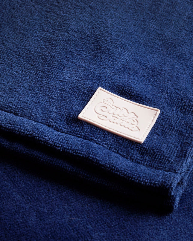 Kids' Navy Towel Poncho