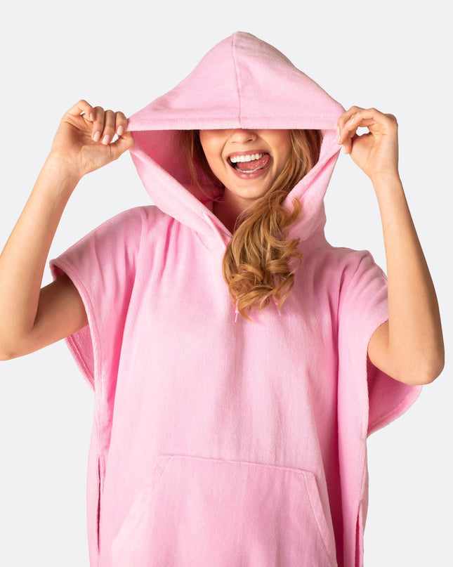 Kaugummirosa Handtuchponcho