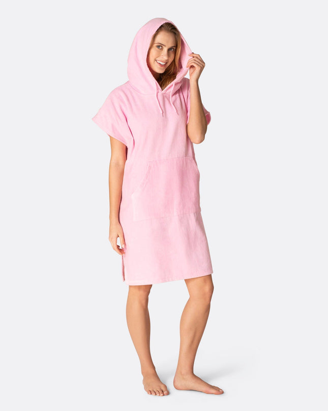 Kaugummirosa Handtuchponcho