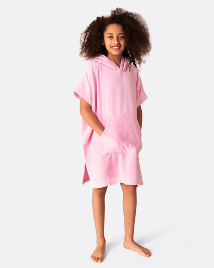 Kids Bubblegum Pink Towel Poncho