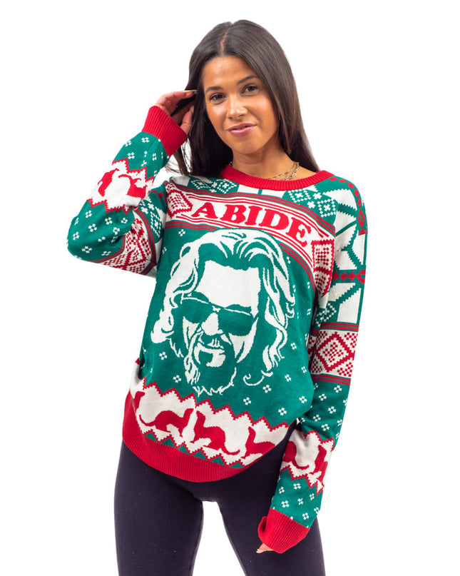 Der Big Lebowski Dude Abide Bowling Ugly Christmas Sweater