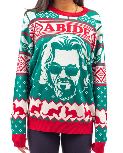 Der Big Lebowski Dude Abide Bowling Ugly Christmas Sweater