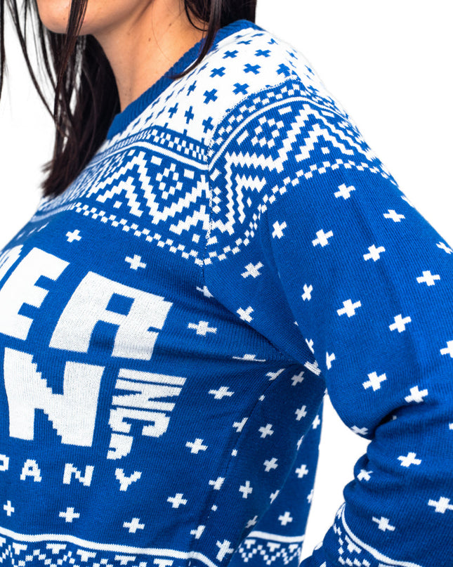 Damen-Weihnachtspullover „The Office Dunder Mifflin“ in Blau