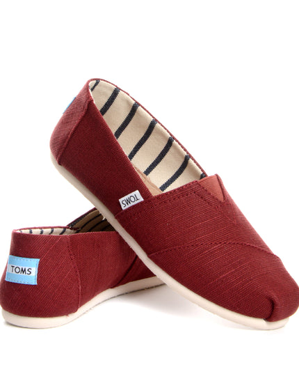 TOMS Classic - Schwarze Kirschrote Hausschuhe