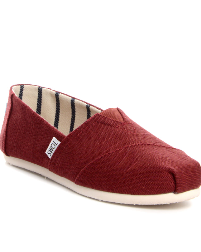 TOMS Classic - Schwarze Kirschrote Hausschuhe