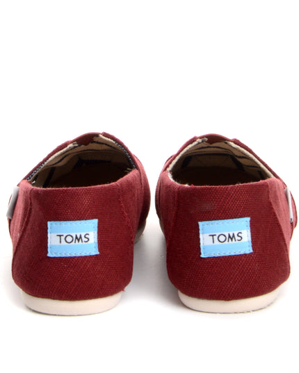 TOMS Classic - Schwarze Kirschrote Hausschuhe